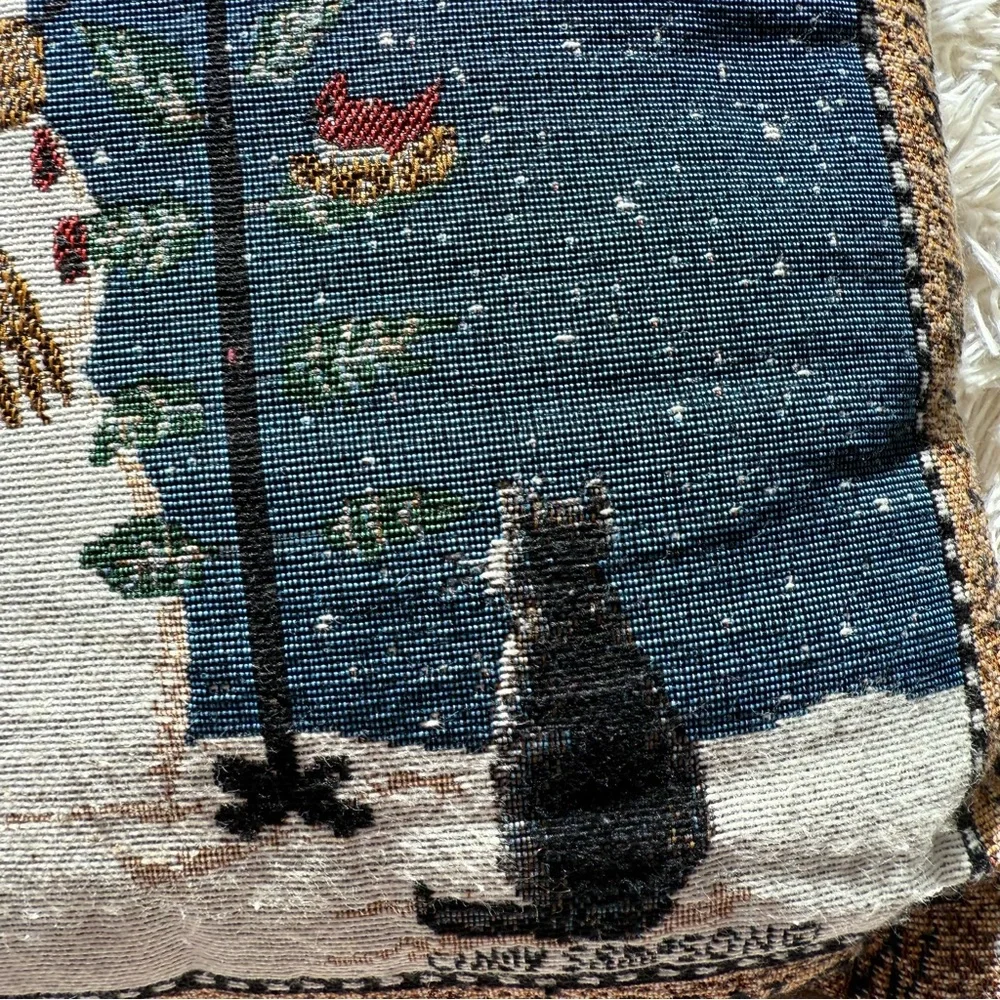 Vintage Fashion Snowman Let It Snow Christmas Pillow